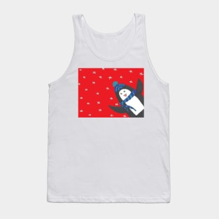 Cute Holiday Penguin Tank Top